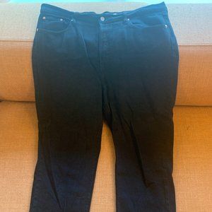 Levis Ribcage Straight Ankle Women's Jeans (Plus Size) Black 16W